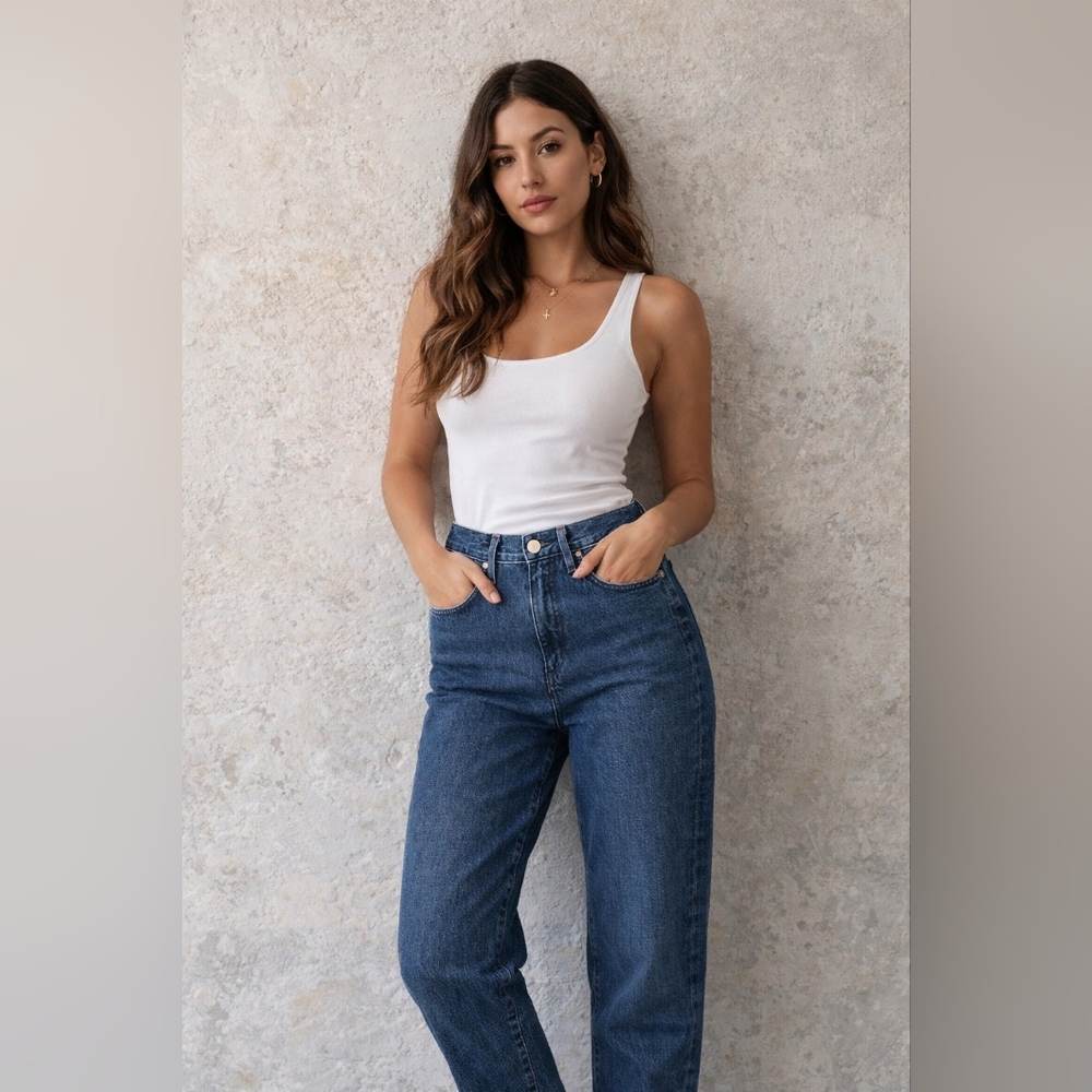 Goldsign Tapered Jeans Women’s Premium Designer Denim High Rise Jeans Festival
